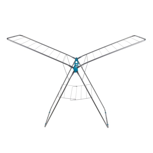 Uscator rufe metalic Zilan, pliabil, capacitate 20m, dimensiuni 100x54 cm, gri, ZLN2942