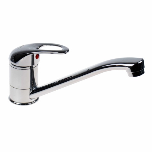 Baterie bucatarie Zilan, inox, monocomanda, pipa lunga 25 cm, cartus ceramic 40 mm, ZLN7802
