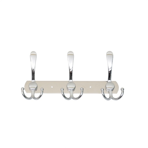 Cuier metalic Zilan cu 3 agatatori, inox, lungime 24.5cm, latime 13cm, inaltime 5cm, ZTS8143