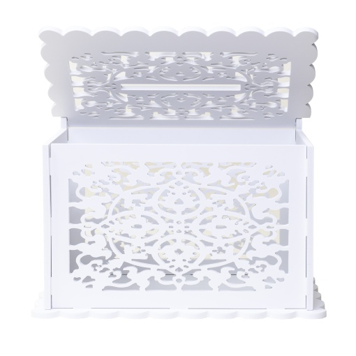 Cutie de dar Zilan, 31x18 cm, material lemn, alba, universala, CD5140