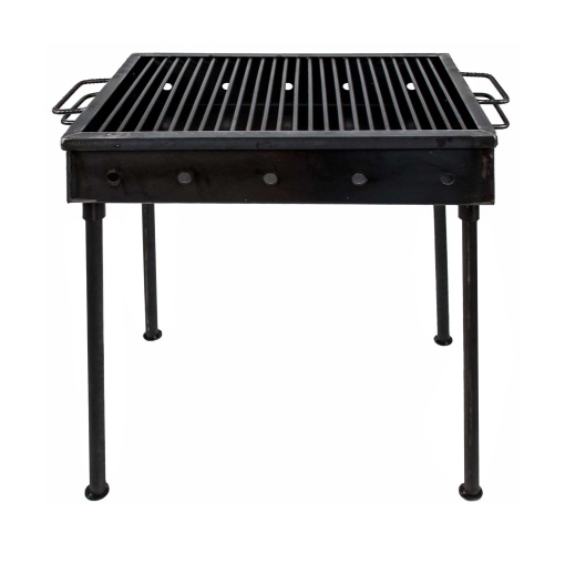 Gratar carbune Z-tools, metal, 50x35 cm, inaltime 70 cm, mobil, negru, cod 5208