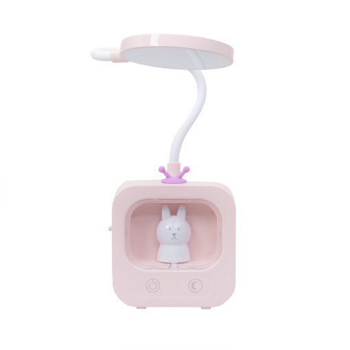 Lampa de birou Zilan, 3 tipuri de lumina, model televizor, roz, inaltime 33cm, lungime 10cm, latime 5cm, ZTS8233