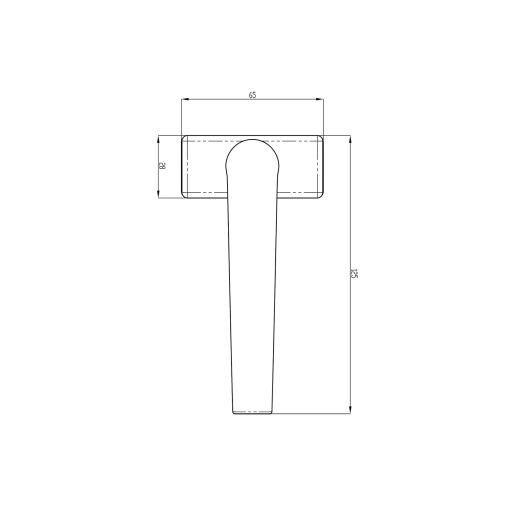 Maner Feronerie DK, culoare maro, pentru tamplarie PVC/AL, fara incuietoare, 22xT70xQ7, EXT700019M2