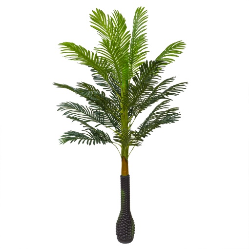 Palmier artificial Zilan, 140 cm, verde, dimensiuni 15x15x145 cm, greutate 3kg, CD4100