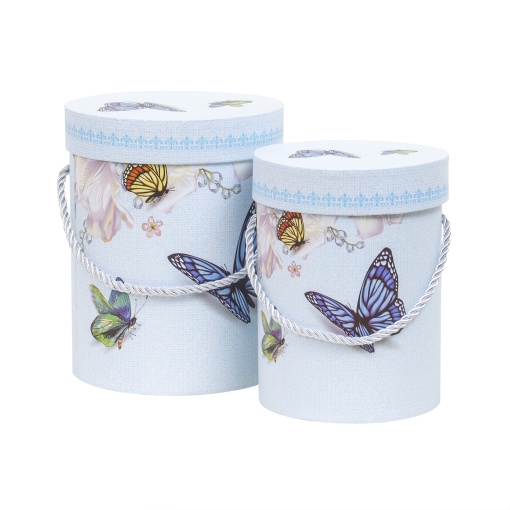 Set 2 cutii cilindrice Zilan, decoratiuni si cadouri, 18x18x17.5 cm si 15.5 cm, CD4424_4