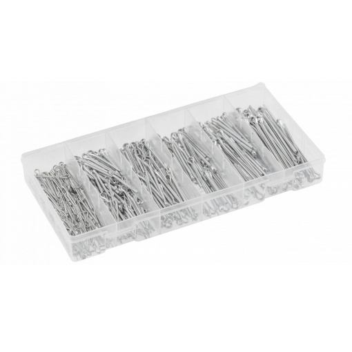 Set 555 bucati sigurante tip cui HOGERT, 6 dimensiuni: 1.6-25mm, 2.4-25mm, 2.4-38mm, 3.2-30mm, 3.2-50mm, 4.0-64mm, esential pentru ateliere auto, HT8G504