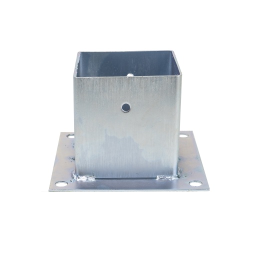 Suport stalp Zilan, metalic, 100x100mm, tabla prevopsita din otel, lungime 100mm, 5323