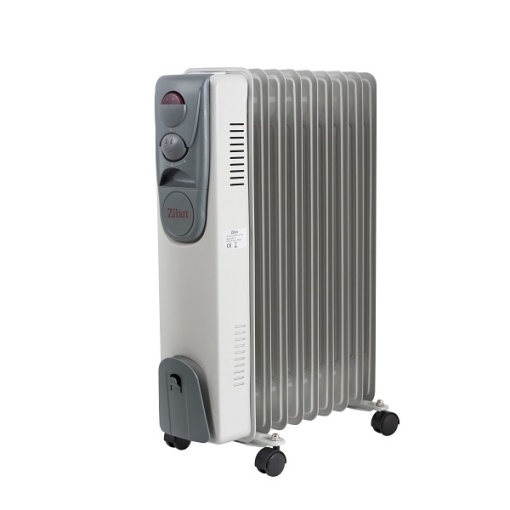 Calorifer electric Zilan cu telecomanda, timer 12h, 2000W, 9 elementi, afisaj electronic, roti pentru deplasare, 40x14x62 cm, ZLN2111