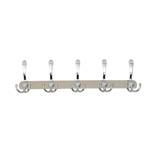 Cuier metalic Zilan cu 5 agatatori, inox, lungime 44.5cm, latime 13cm, 1kg, ZTS8145