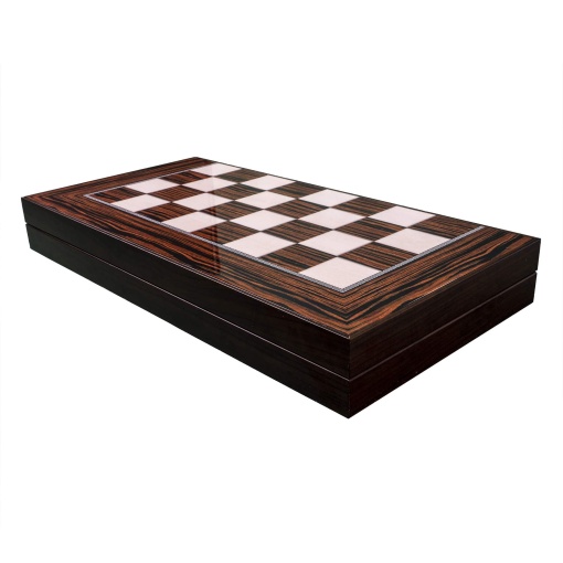 Joc de table Z-tools, lemn, abanos, 50x50 cm, pliabil, multicolor, 2 zaruri, 30 piese, 987-6