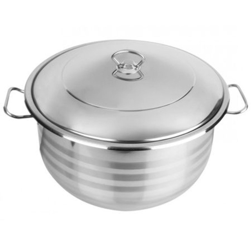 Oala cu capac Zilan, inox, 16.5L, diametru 34cm, alimentare inductie, argintiu, ZLN7390