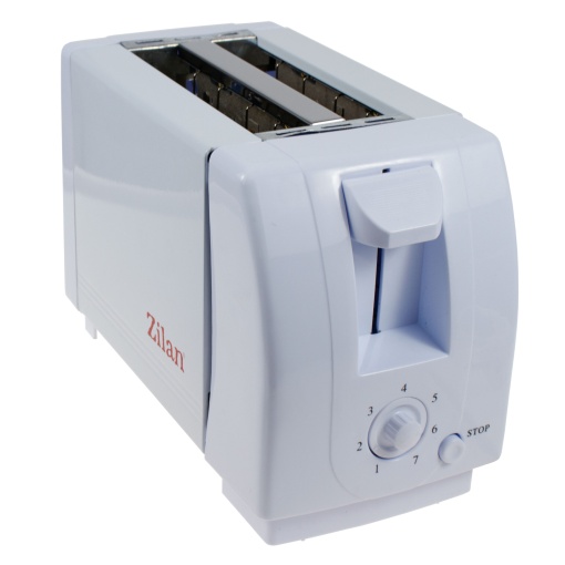 Prajitor de paine Zilan, 700W, 2 fante, 7 trepte de prajire, alb, 40x27x10 cm, ZLN7604
