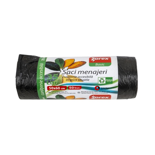 Saci menajeri Zilan, 35l, 50buc, dimensiuni 50x60cm, EXT10549