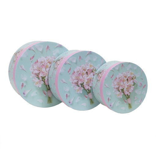 set cutii decorative Zilan, 3 cutii rotunde, dimensiuni 25.5x25.5x11.5 cm + 22.5x22.5x10.5 cm + 19x19x9.5 cm, CD4414_4
