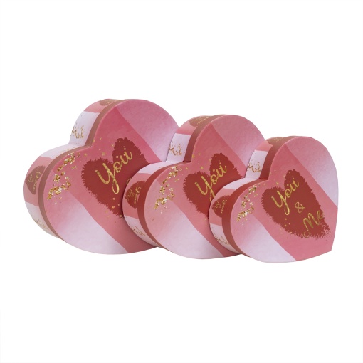 Set cutii inima Zilan, 3 cutii, 9.5x22.5cm + 8.5x20cm + 7x17.5cm, CD4416_1
