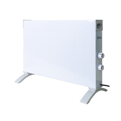 Termoventilator Zilan, putere 2500W, suprafata de montare perete podea, recomandat pentru incaperi pana la 20m², dimensiuni 71x8x51.5 cm, alb, ZLN2229