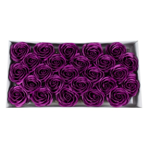 Trandafiri din sapun love, 25 buc/set, violet, 7x7x7 cm, CD3443-11