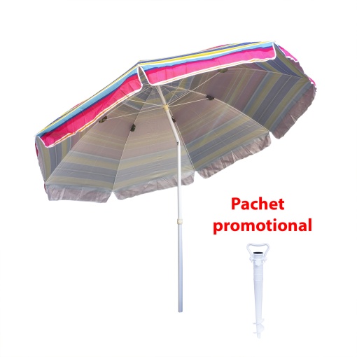 Umbrela de protectie solara Zilan, diametru 2.4m, inclinabila, suport reglabile, otel, inaltime 2.3m, grosime teava 2.7cm, ZTS8489_2