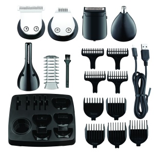 Aparat de tuns electric Zilan 16 in 1, reincarcabil, display LED, lama inox, 1/3/5/7mm, incarcare rapida, USB, 21x15x7 cm, 2kg, ZLN8665 - Img 3