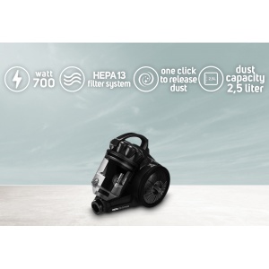 Aspirator fara sac Zilan, putere 700W, filtru HEPA13, capacitate 2.5L, compact, 7.6m raza actiune, ZLN3300 - Img 2