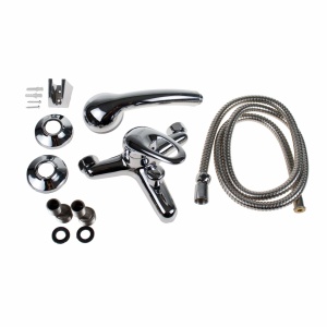 Baterie cada cu dus Zilan, inox, monocomanda, inclus pachet dus + furtun 1.5m + accesorii, 40mm, ZLN7710 - Img 2