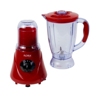 Blender Zilan cu rasnita pentru alimente uscate, putere 300W, capacitate 1.6L, 2 viteze + impuls, anti-alunecare, rosu, ZLN7917 - Img 3