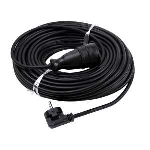 Cablu prelungitor Zilan 3x2.5mm, 20m, negru, utilizare exterior, interior, 220V, maxim 3500W, EXT5665