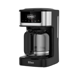 Cafetiera digitala Zilan 900W, capacitate 1.8l, auto curatare, functie de mentinere a temperaturii, programare preparare, 30x17x19 cm, ZLN9266 - Img 1