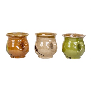 Cana ceramica, capacitate 200ml, lucrata manual, inaltime 8.5cm, diametru 8cm 1454 - Img 2