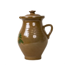 Cana din lut Zilan, capacitate 1l, traditionala, pentru lapte si apa, culoare maro, 1 bucata, cod EXT10166 - Img 2