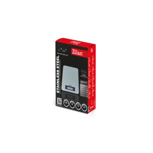Cantar de bucatarie digital Zilan, inox, ecran LED, 5kg, 15x22x1.3 cm, ZLN9099 - Img 5