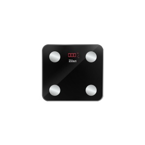 Cantar electronic de persoane Zilan, max 180kg, sticla neagra, 30x26x2.5 cm, ZLN9007 - Img 1