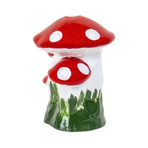 Ciuperca decorativa pentru gradina Zilan, ceramica, 23x23x26 cm, EXT10220 - Img 2