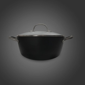 Cratita din fonta OTI, tip fagure, 24 cm, 3.5 L, capac sticla termorezistenta, otel inox, OTI0015 - Img 6