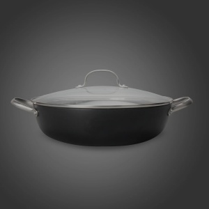 Cratita din fonta Zilan, tip fagure, diametru 24 cm, capacitate 3.5L, capac de sticla, 8 cm inaltime, OTI0016 - Img 6