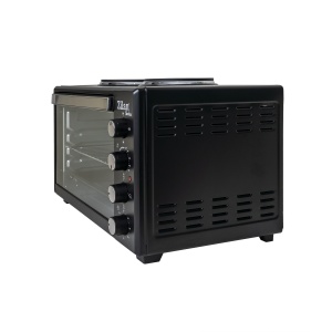 Cuptor electric cu plita Zilan, 2 arzatoare, 45l, 1600W, 56x36x34 cm, negru, ZLN2935 - Img 2