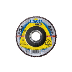 Disc lamelar Klingspor P60, 115mm, 22.23mm, prelucrare otel si inox, cod EXT321511 - Img 1