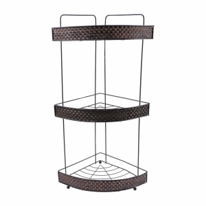 Etajera baie Z-tools, metal, suport coltar, maro, perete, dimensiuni inaltime, latime, lungime, cod DSY1169