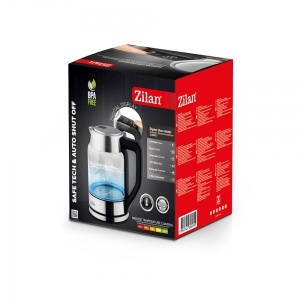 Fierbator electric digital Zilan, 1.7l, 2200W, temperatura reglabila, protectie uscarea, oprire automata, rotire 360 grade, ZLN8955 - Img 4
