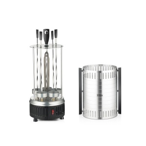 Gratar vertical Zilan, 900W, rotatie automata, 5 frigarui inox, aluminiu, inaltime 37 cm, diametru 17 cm, lungime frigaruie 27 cm, ZLN5565 - Img 2