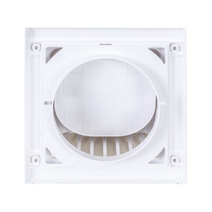 Grila evacuare cu clapeta Zilan, plastic alb stralucitor, rezistenta UV, dimensiuni 125x125 mm, cod EXT7197 - Img 4