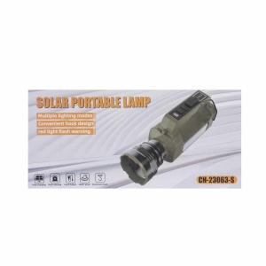 Lanterna de mana Z-TOOLS, incarcare solara si USB, 6 moduri de intensitate, 22.5x7x6.5 cm, ZTS8975 - Img 2