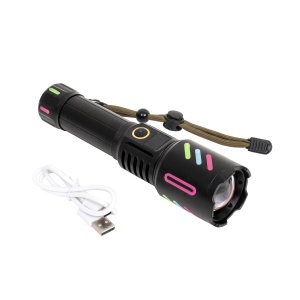 Lanterna de mana Z-TOOLS, LED, 5 moduri de intensitate, incarcare USB, 18.5x5x6 cm, ZTS8997 - Img 4