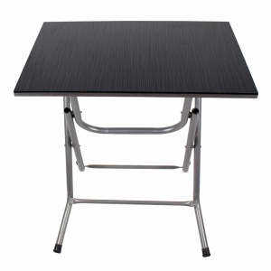 Masa plianta Z-tools, 60x80 cm, inaltime 75 cm, MDF laminat, picioare metalice, negru, ZTS5446 - Img 1