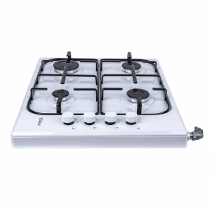Plita pe gaz Zilan, 4 arzatoare, alimentare la butelie, 7000W, alb, 60x50x9 cm, ZLN1518 - Img 2