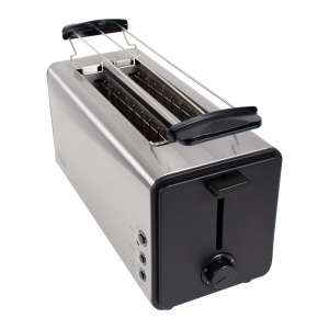 Prajitor de paine Zilan, inox, 4 felii, 1300W, 2 fante, functie dezghetare, tava firimituri detasabila, 5 niveluri prajire, 220-240V, ZLN2720