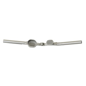 Presa usturoi Zilan, inox, 16 cm, argintiu/negru, 24x9x5 cm, 1kg, 1370 - Img 3