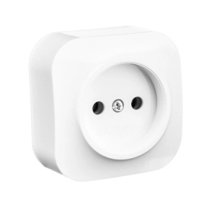Priza aplicata Horoz Eva, 1 locas, alber alb, 250V, 14A, 63x63x33 mm, EXT112-003-0001 - Img 2