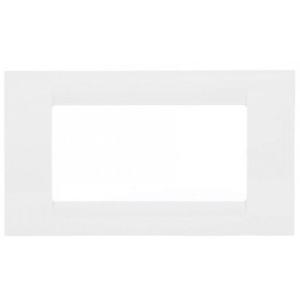 Rama ornament Gewiss 4 module, plastic, alb, 14x8x1.5 cm, EXT10616