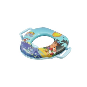 Reductor WC copii Zilan, cu manere, burete moale, dimensiuni 30x28 cm, plastic, ZLN3835 - Img 2